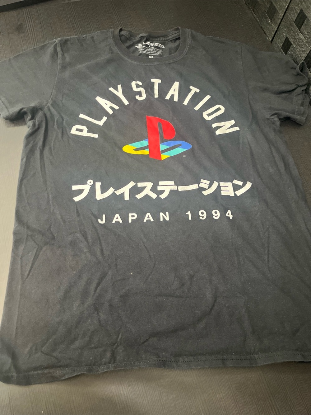 Official Black PlayStation Japan 1994 Graphic T-Shirt Size Medium